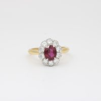 Bague vintage Pompadour Rubis